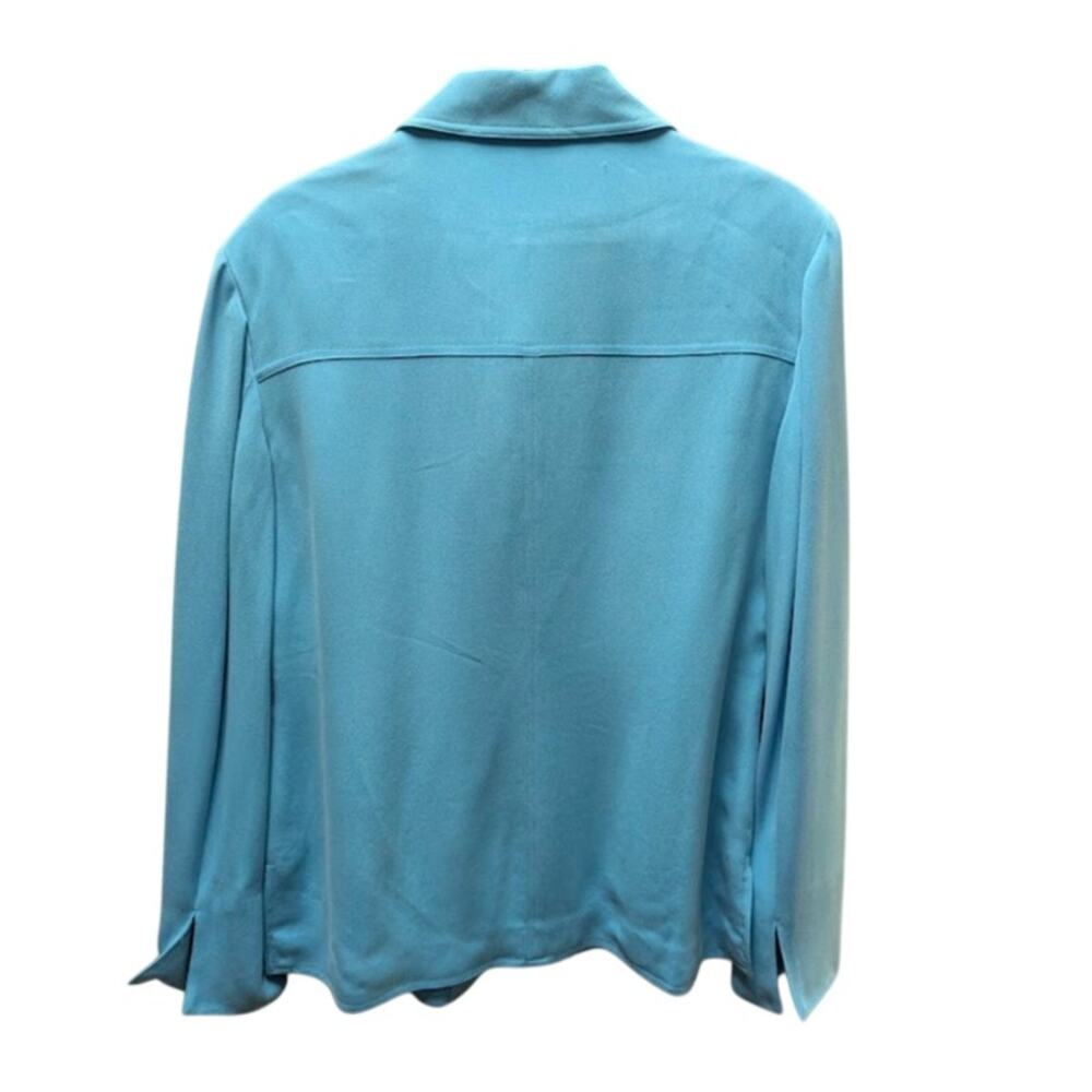 Jones New York Sky Blue Shacket Blazer Minimalist Career 8 button Up Vintage - Picture 3 of 9